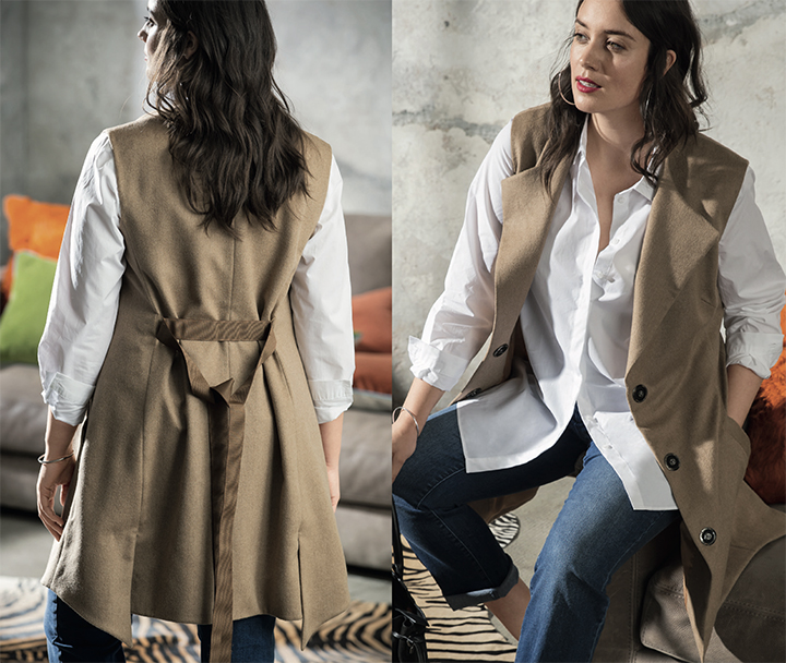 
Long gilet en pure laine - Burda Style Août 2017
