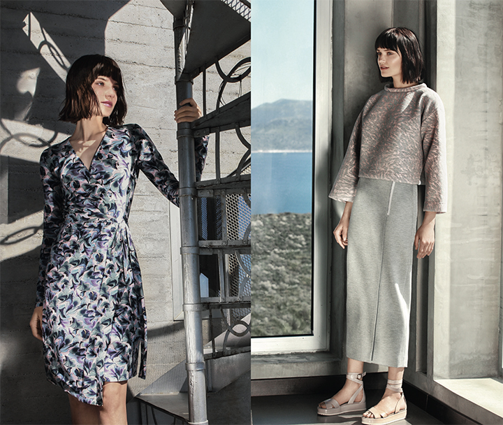 
Robe cache-cœur, pull carré et jupe portefeuille  - Burda Style Août 2017
