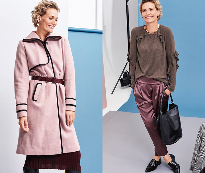 
Manteau, pull et pantalon  - Burda Style Décembre 2017
