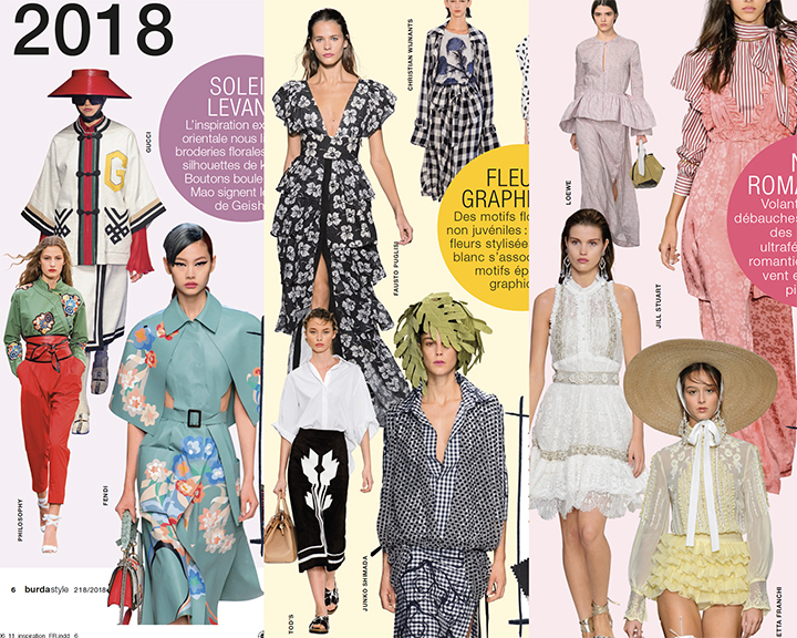 
Grand zoom sur les tendances de la saison  - Burda Style Février 2018
