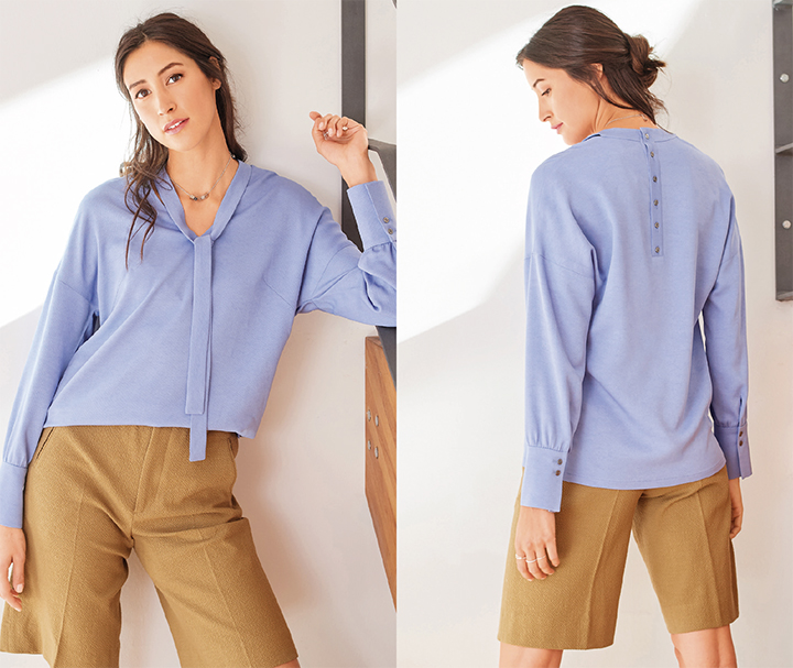 
Chemise à lavallière - Burda Style mars
