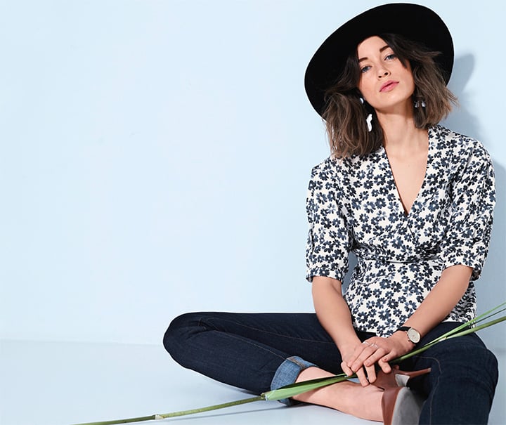 
Blouse à basque fleurie  - Burda Style mars

