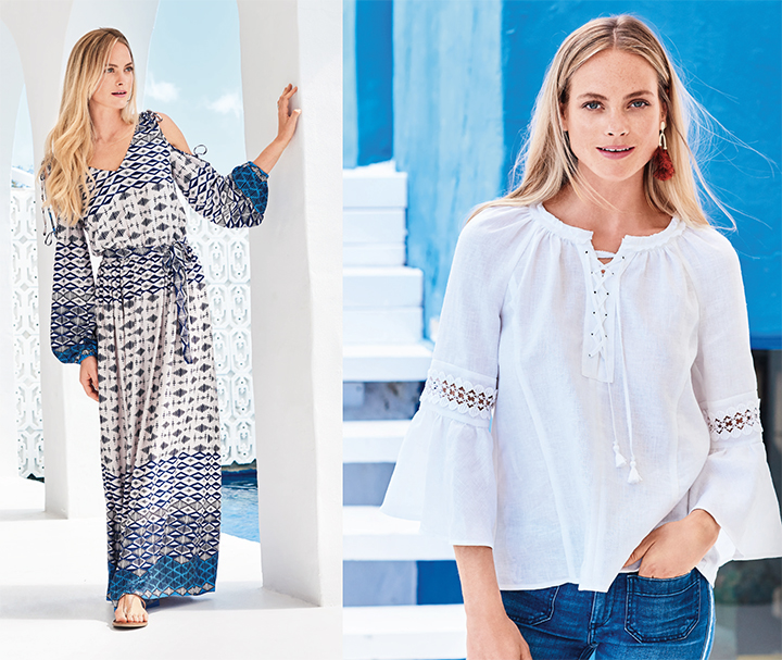 
Robe longue imprimée et tunique en lin  -  burda style juin

