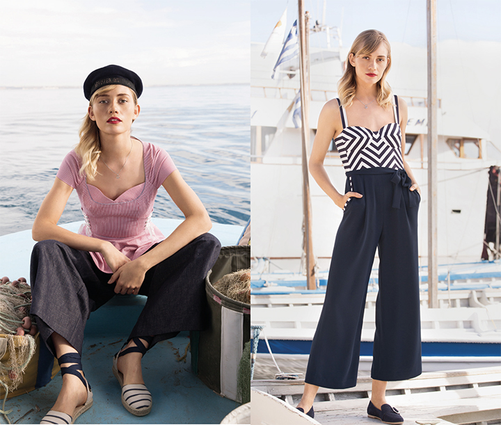 
Top sophistiqué et combinaison bimotifs  - burda style mai
