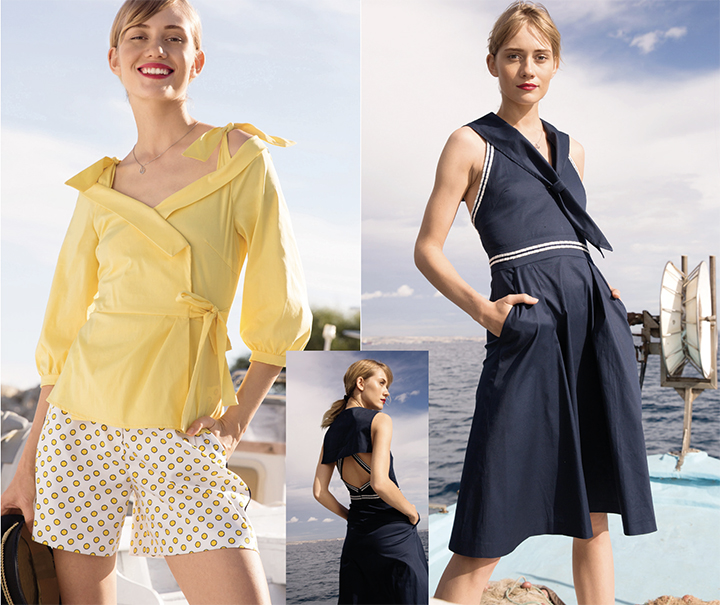 
Blouse cache-cœur et robe dos-nu - burda style mai
