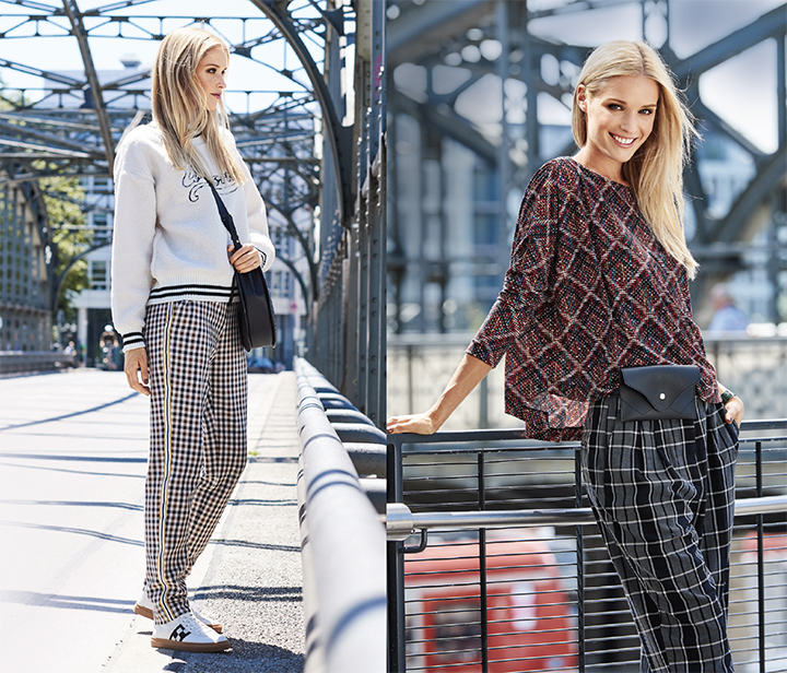 
Pantalon sport et top fluide à carreaux fantaisie - fait main
