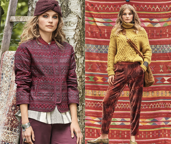 
Blouson brodé et pantalon en panne de velours  - burda style
