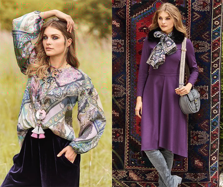 
Blouse en soie et robe à jupe évasée  - burda style
