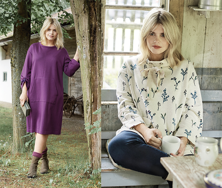 
Robe trapèze et sweat fleuri - burda style
