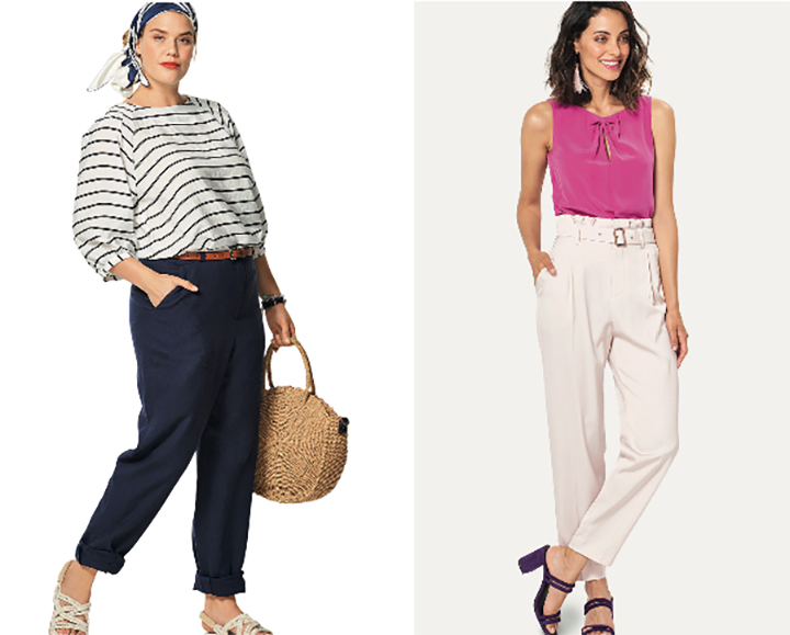 
Les pantalons 
 - Burda Style  Patron pochette printemps 2019 
