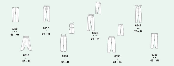 
Les pantalons 
 - Burda Style  Patron pochette printemps 2019 

