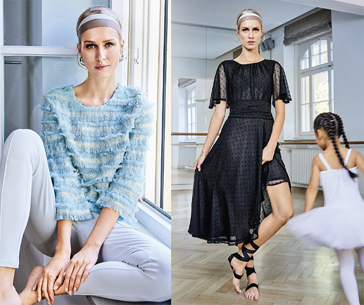 
Top frangé et robe à plumetis  - burda style
