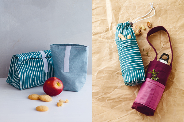 
Les lunch bags et les housses de bouteilles - burda créatif zéro déchet