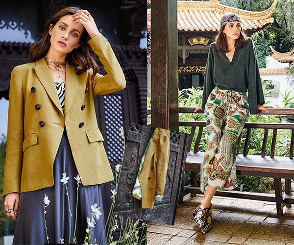 Veste-blazer et pantalon imprimé - Burda Style février 2020