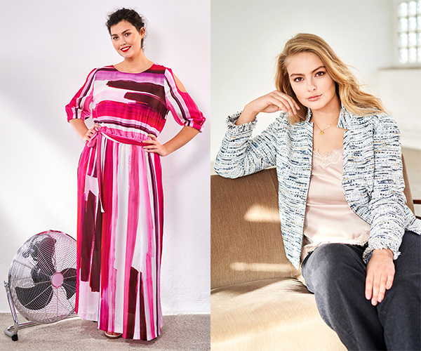 Les favorites : la Maxi robe et la veste en tweed bouclette - Burda plus P/E 2020