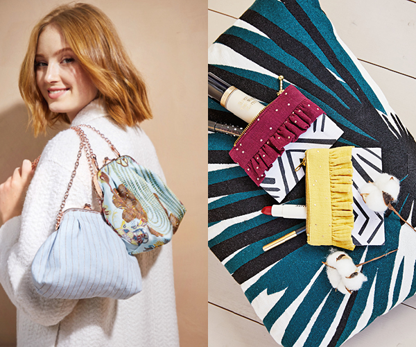 Sac à bandoulière et petites pochettes