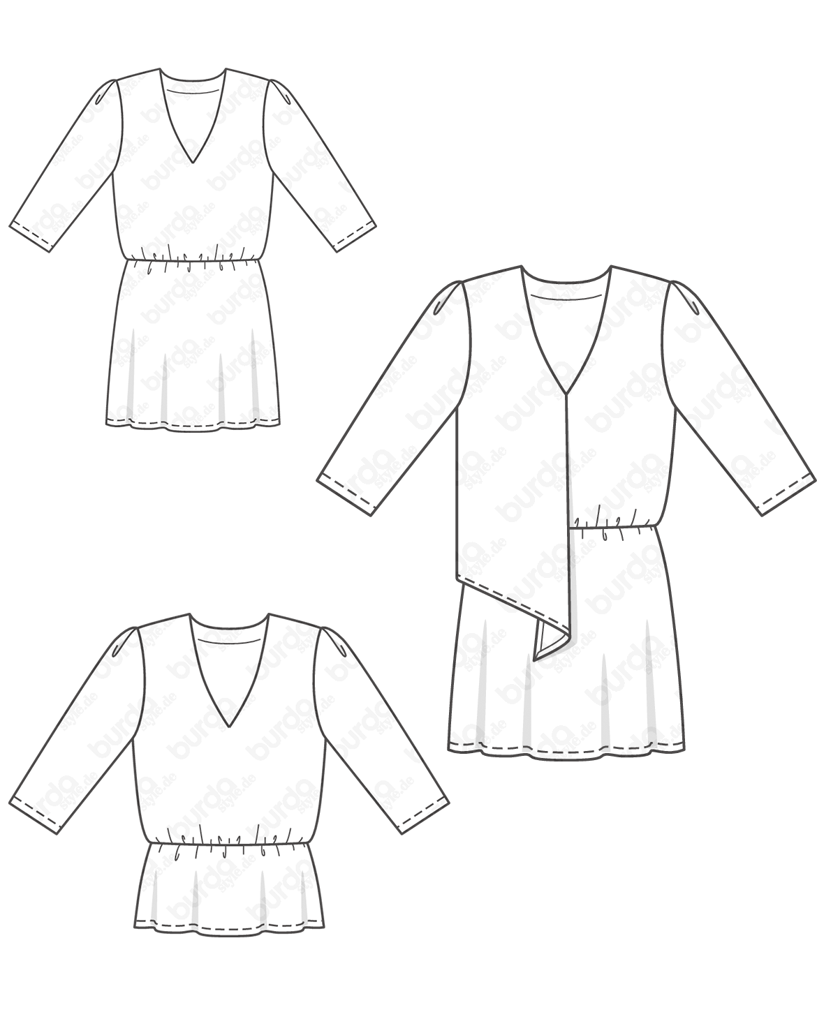 Patron robe en crêpe