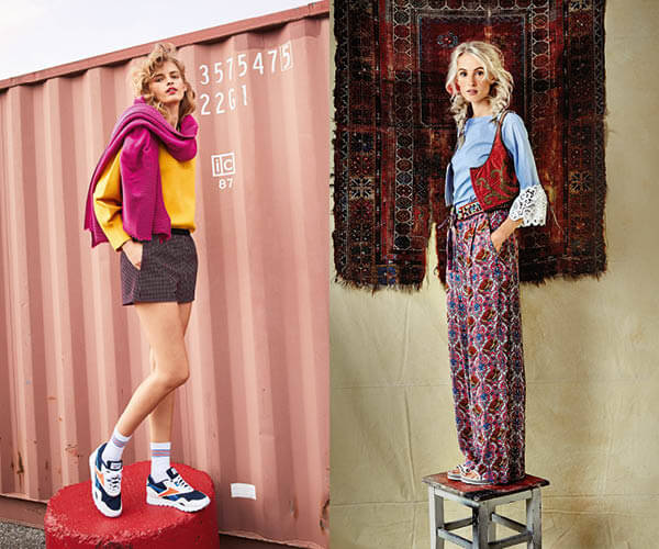 Short en jersey avec ceinture élastique et pantalon palazzo à large ceinture