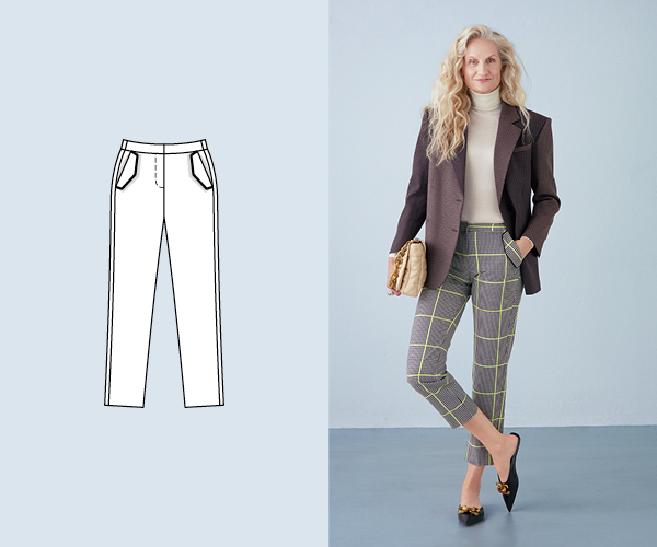 Pantalon aux carreaux fluo