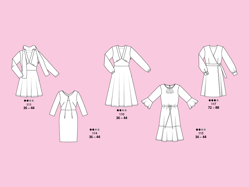 Cinq robes habillées