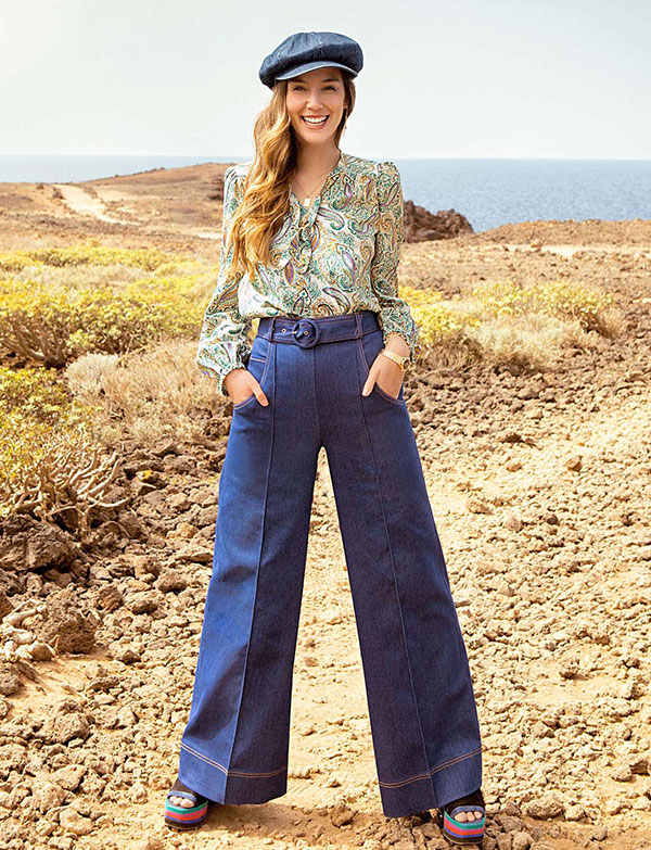 Les vintages larges en denim