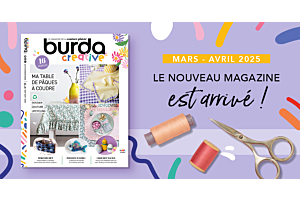 Nouvelle parution: burda creative n° 95 - Transformez vos vieux tissus en créations uniques!