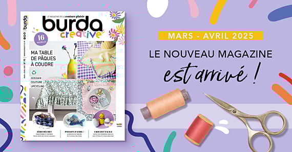 Nouvelle parution: burda creative n° 95 - Transformez vos vieux tissus en créations uniques!