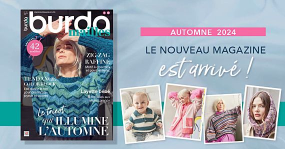 Nouvelle parution : Burda Mailles n°28 – Toutes les tendances tricot de l’automne 2024