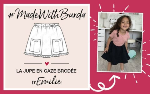 #MadeWithBurda : la jupe en gaze brodée d'Émilie