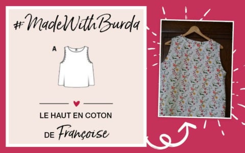 #MadeWithBurda : le haut en coton de Françoise