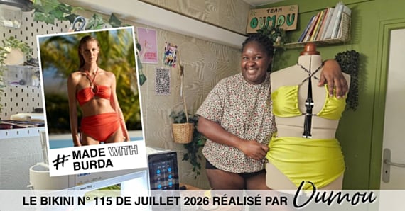 Oumou, candidate de Cousu Main saison 4, coud le nouveau maillot de bain Burda Style