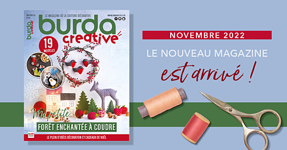 Nouvelle parution : Burda creative n° 81 – Ma petite forêt enchantée à coudre