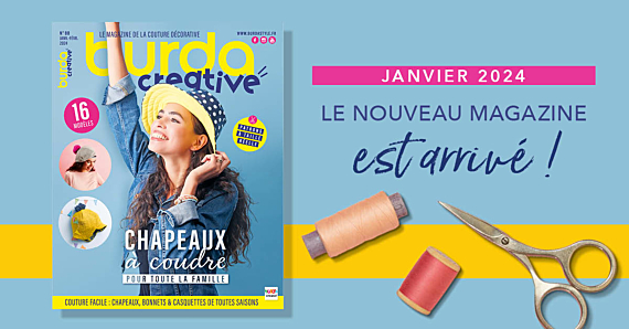 Nouvelle parution : Burda creative n° 88 – Je couds les chapeaux de toute la famille !