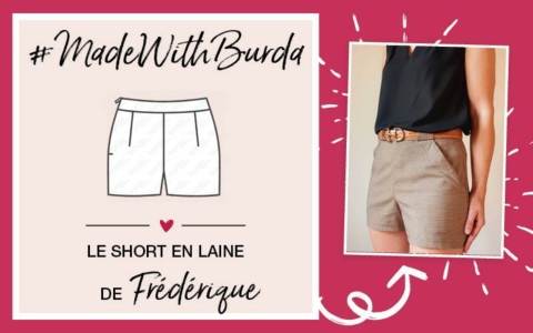 #MadeWithBurda : le short en laine de Frédérique