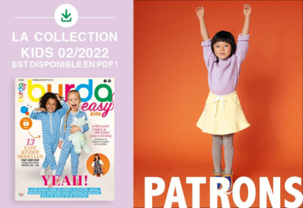 La collection de patrons PDF du burda easy kids 02/2022 est en ligne !