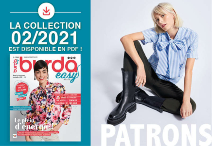 La collection de patrons PDF de burda easy n° 02/2021 est en ligne !