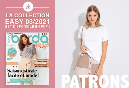 La collection de patrons PDF de burda easy n° 03/2021 est en ligne !