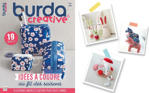 Nouvelle parution : Burda creative n° 70 – Idées à coudre au fil des saisons