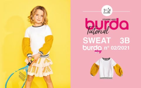 Tuto vidéo : sweat 3B - burda easy for kids n° 2/2021