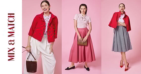 Mix & Match : des looks rouge et rose passion 100 % Burda Easy 6/2024