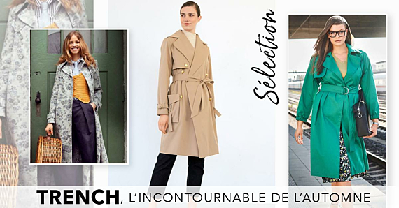 Sélection : l'emblématique trench, incontournable à l'automne