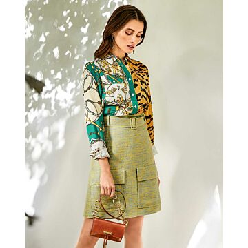 Jupe en Tissu mélangé 107 | Burda Style 02/20