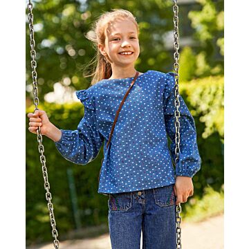 Chemisier pour fillette en Denim n°129 | Burda Style 10/20