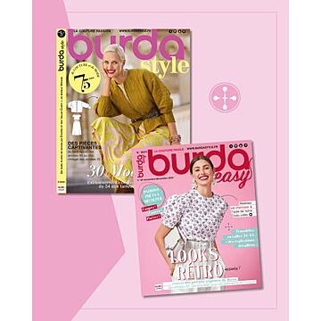 Abonnement couplé 1 an : Burda Style 12 numéros + Burda Easy 6 numéros