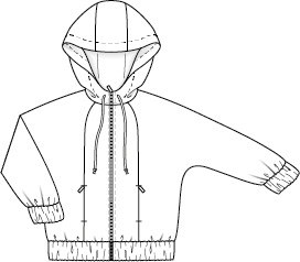 Veste sweatshirt en jersey n°412 | Burda Style HS Plus Automne/Hiver