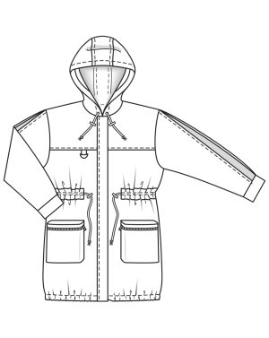 Parka en polyester n°407 | Burda Curvy Automne/Hiver 22