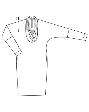 Robe en jersey extensible /tulle de coton n°409 | Burda Curvy Automne/Hiver 22