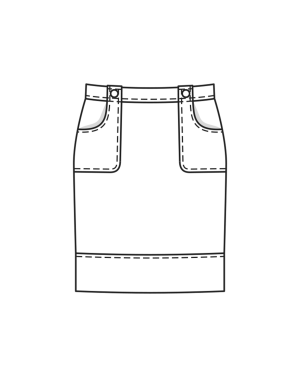 Jupe en denim n°415 | Burda Curvy Automne/Hiver 22
