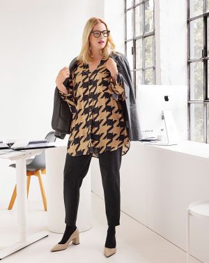 Chemisier en viscose imprimée n°416 | Burda Curvy Automne/Hiver 22