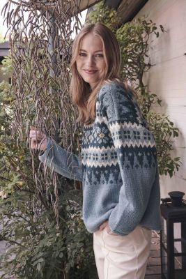 Pullover avec un empiècement en jacquard #25 | Burda Mailles n°19 - 2022
